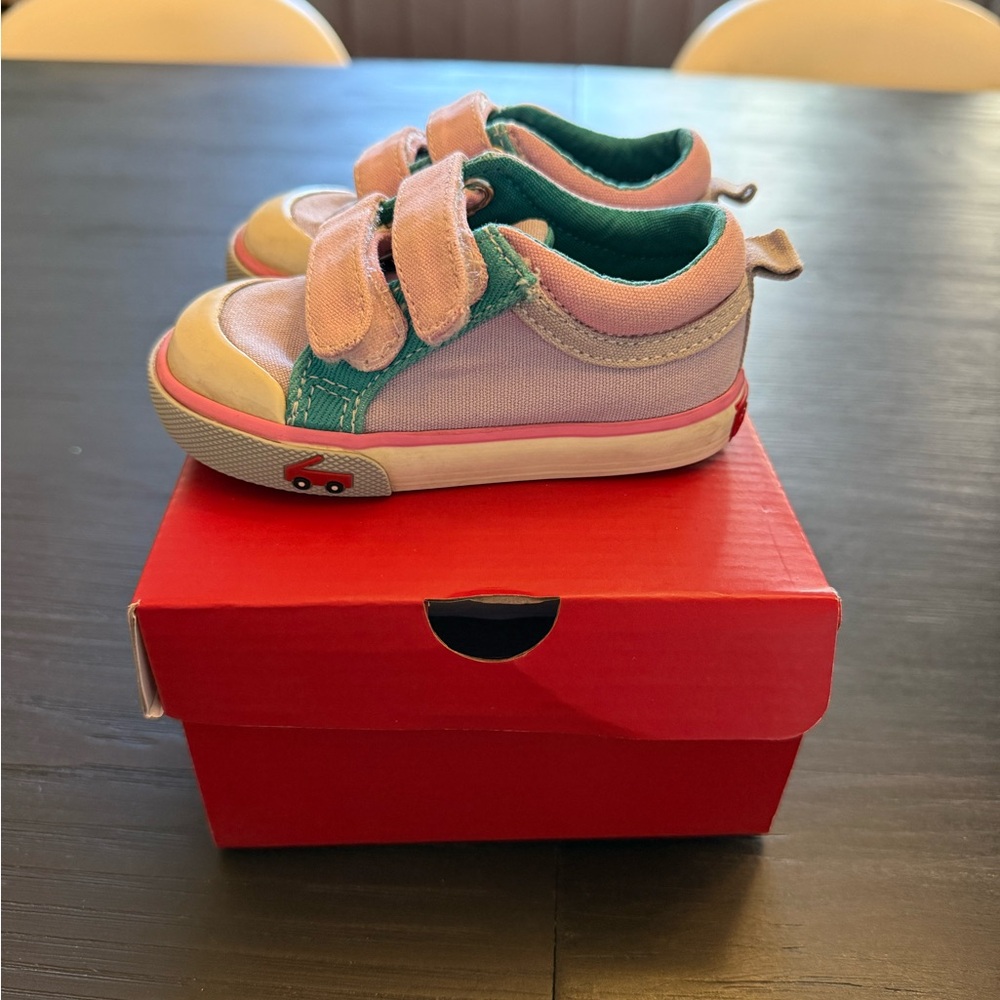 See Kai Run Pink and Green Sneakers for Everyday Comfort